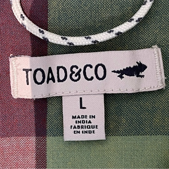 Toad & Co Plaid 100% Organic Cotton Shirt Dress - Picture 9 of 12